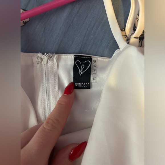 Windsor White Wrap-Front Mini Dress - Picture 3 of 5